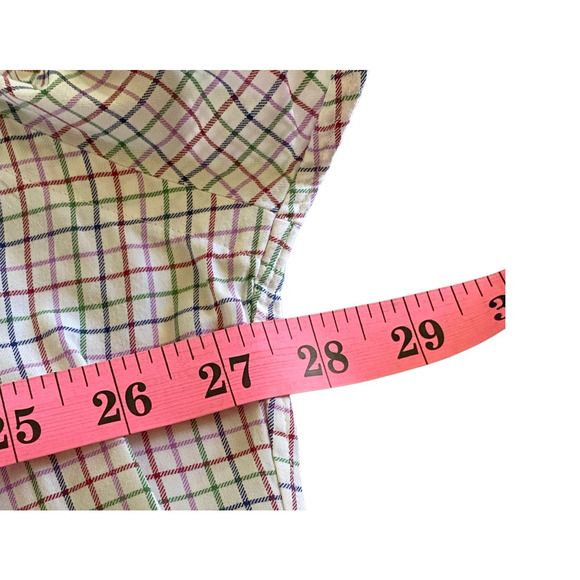 Austin Reed London Mens XL White Check Multi-Color Shirt Long Sleeve Button Up - Picture 5 of 7